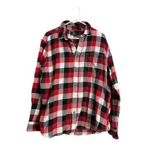 Mens Grunge Flannel Shirt Button Down Distressed Gorpcore Utility Knox & Lane L